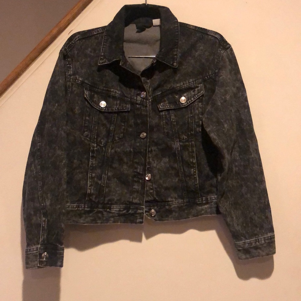 Black Jean Jacket (acid wash)